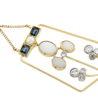 Edwardian diamond, opal, sapphire and pearl pendant-Pendants-The Antique Ring Shop