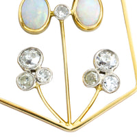 Edwardian diamond, opal, sapphire and pearl pendant-Pendants-The Antique Ring Shop
