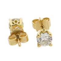 Old cut diamond studs in 18 carat gold-engagement rings-The Antique Ring Shop