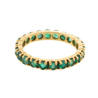 18 carat gold emerald eternity band-Vintage Rings-The Antique Ring Shop