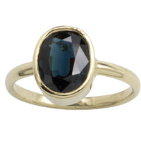 Sapphire ring in 14 carat gold-engagement rings-The Antique Ring Shop