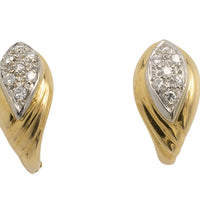 Diamond earrings in 18 carat gold-Earrings-The Antique Ring Shop