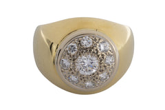 18 carat white and yellow gold diamond ring-vintage rings-The Antique Ring Shop