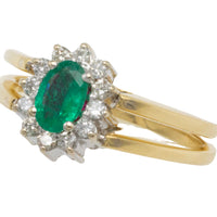 Emerald, ruby and diamond switchover ring-Vintage Rings-The Antique Ring Shop