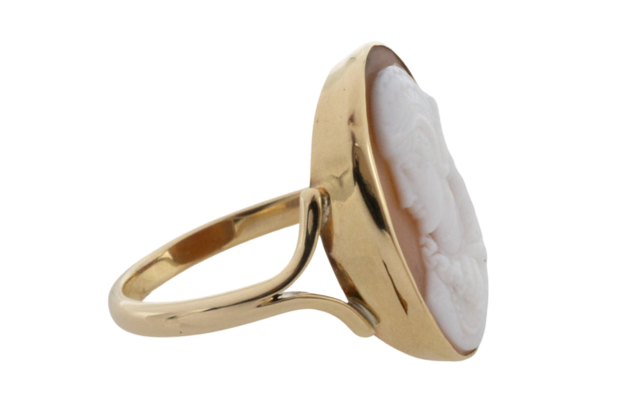 1920's cameo ring in 14 carat gold-Antique rings-The Antique Ring Shop