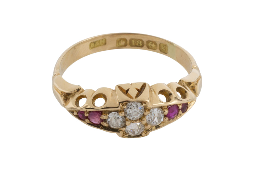 Ruby and diamond ring from 1906-engagement rings-The Antique Ring Shop