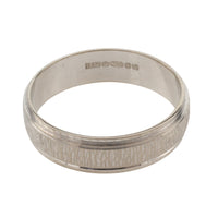 18 carat white gold band-wedding rings-The Antique Ring Shop