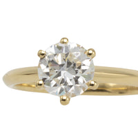 Brilliant cut diamond solitaire ring-engagement rings-The Antique Ring Shop