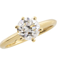 Brilliant cut diamond solitaire ring-engagement rings-The Antique Ring Shop