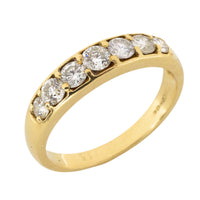Seven stone diamond ring in 18 carat gold-engagement rings-The Antique Ring Shop