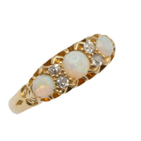 Opal and old cut diamond ring from 1896-Antique rings-The Antique Ring Shop