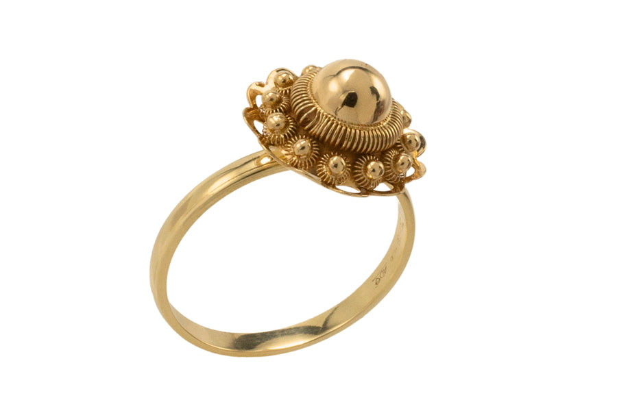 Vintage zeeuwse knop ring in 14 carat gold-vintage rings-The Antique Ring Shop
