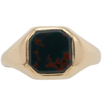 Vintage bloodstone signet ring in 14 carat gold-Vintage Rings-The Antique Ring Shop