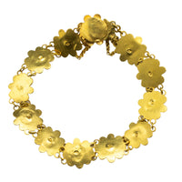 Garnet bracelet in 14 carat gold-Bracelets-The Antique Ring Shop