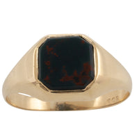 Vintage bloodstone signet ring in 14 carat gold-Vintage Rings-The Antique Ring Shop