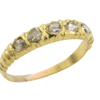 Five stone rose diamond ring in 18 carat gold-Antique rings-The Antique Ring Shop