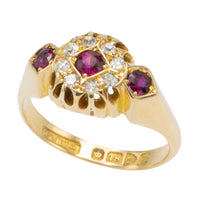 Edwardian ruby and diamond ring from 1907-Antique rings-The Antique Ring Shop