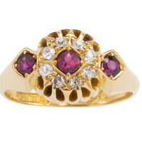 Edwardian ruby and diamond ring from 1907-Antique rings-The Antique Ring Shop