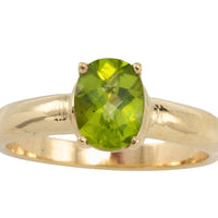 Peridot ring in 14 carat gold-Vintage Rings-The Antique Ring Shop