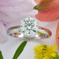 1.50 carat brilliant cut diamond solitaire ring-engagement rings-The Antique Ring Shop