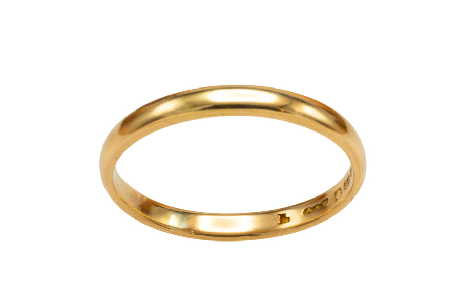 22 carat gold band from 1926-wedding rings-The Antique Ring Shop