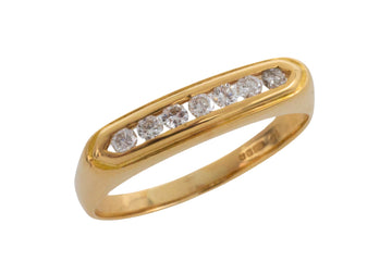 Channel set diamond ring-wedding rings-The Antique Ring Shop