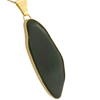 Vintage jade pendant in 14 carat gold-Pendants-The Antique Ring Shop