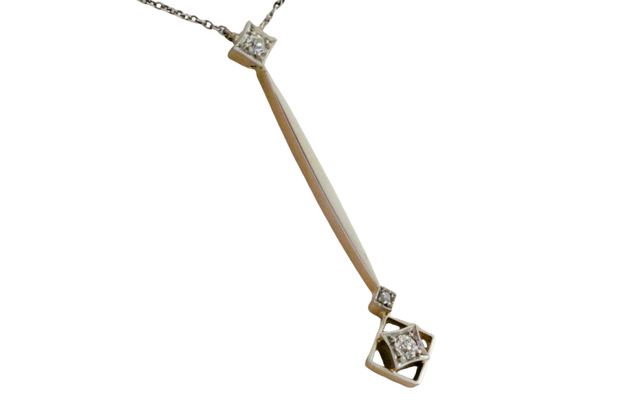 Edwardian pendant with old cut diamonds-Pendants-The Antique Ring Shop