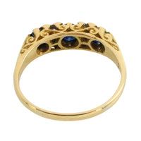 Sapphire and diamond ring in 18 carat gold