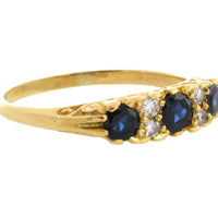 Sapphire and diamond ring in 18 carat gold