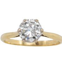 Vintage brilliant cut diamond solitaire ring-engagement rings-The Antique Ring Shop