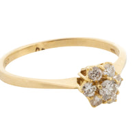 Vintage diamond cluster ring in 18 carat gold-engagement rings-The Antique Ring Shop