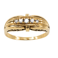 Vintage five stone diamond ring in 14 carat gold-Vintage Rings-The Antique Ring Shop