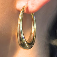 18 carat gold hoop earrings-Earrings-The Antique Ring Shop