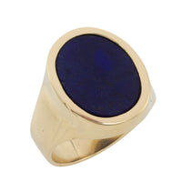 Lapiz signet ring in 14 carat gold-gents rings-The Antique Ring Shop