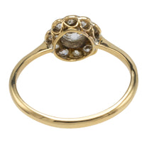 Vintage cluster ring in 18 carat gold and silver-Vintage Rings-The Antique Ring Shop