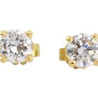 Brilliant cut diamond studs in 18 carat gold-Earrings-The Antique Ring Shop