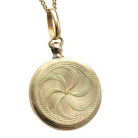 Antique 14 carat gold photo locket-Pendants-The Antique Ring Shop