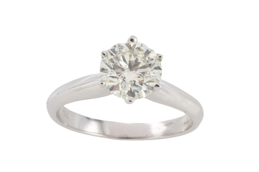 1.50 carat brilliant cut diamond solitaire ring-engagement rings-The Antique Ring Shop