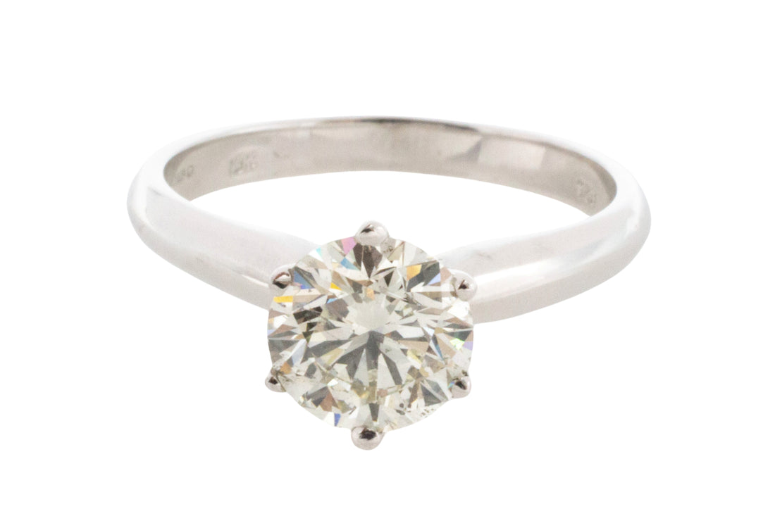 1.50 carat brilliant cut diamond solitaire ring-engagement rings-The Antique Ring Shop