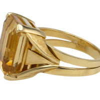 Citrine ring in 18 carat gold-Vintage Rings-The Antique Ring Shop