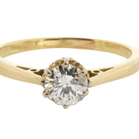 Vintage .65 carat brilliant cut diamond solitaire ring-engagement rings-The Antique Ring Shop