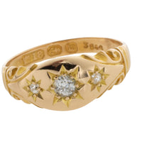 Victorian diamond gypsy ring from 1896-Antique rings-The Antique Ring Shop