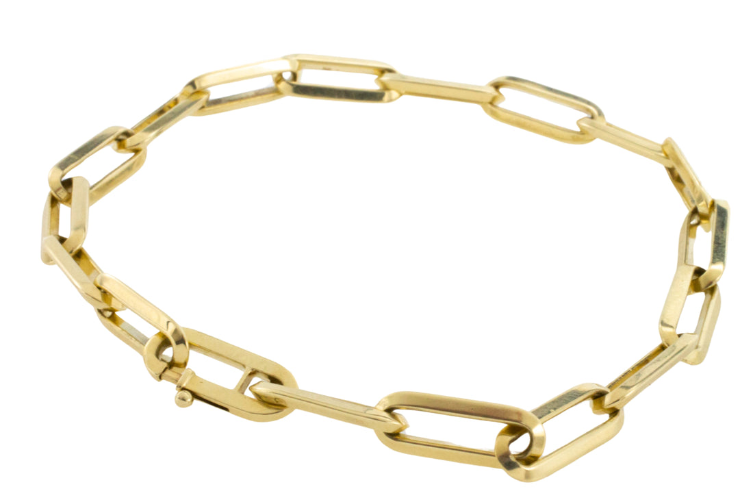 Forever closed link bracelet in 14 carat gold-Bracelets-The Antique Ring Shop