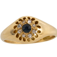 Sapphire and diamond cluster ring from 1916