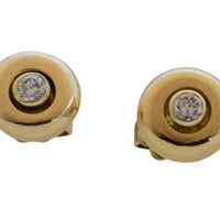 Diamond button studs in 14 carat gold