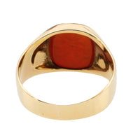 Vintage carnelian intaglio signet ring-gents rings-The Antique Ring Shop