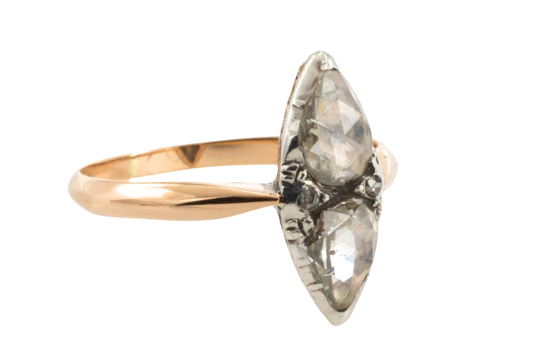 Rose diamond marquise ring-Antique rings-The Antique Ring Shop