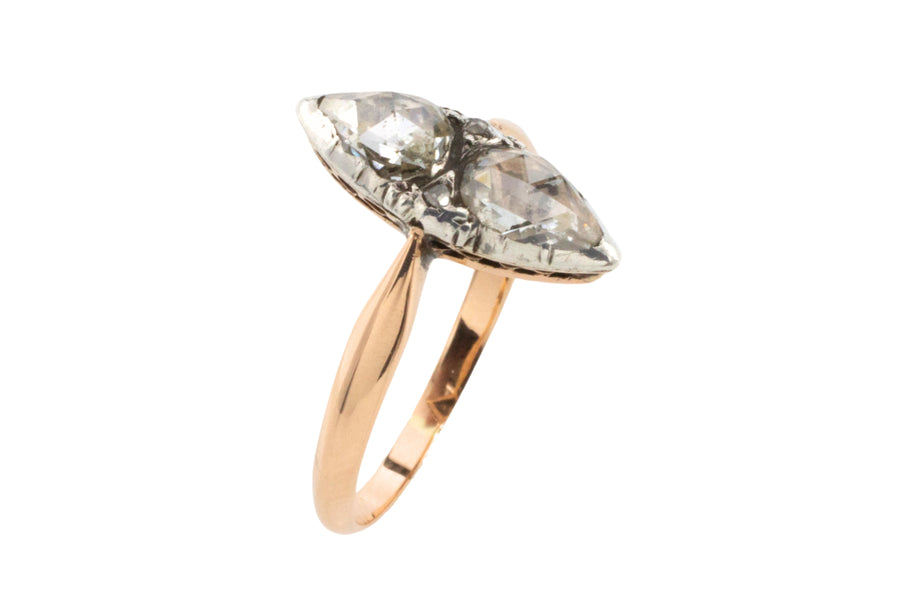 Rose diamond marquise ring-Antique rings-The Antique Ring Shop