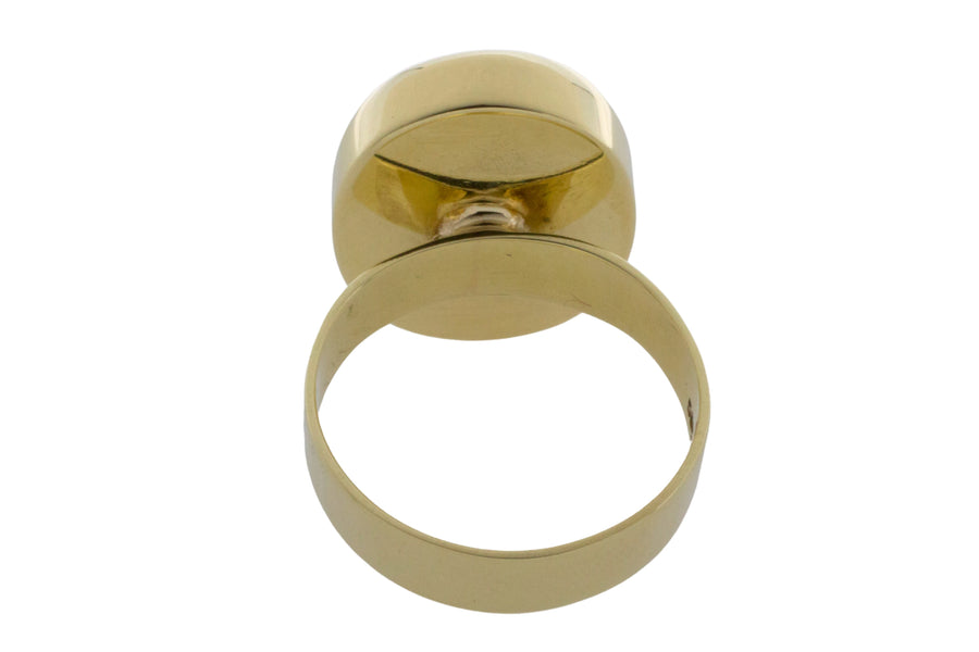 Vintage intaglio signet ring in 14 carat gold-gents rings-The Antique Ring Shop